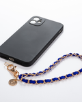 Royal Blue + Gold Phone Wristlet