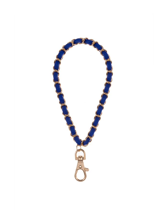 Royal Blue + Gold Phone Wristlet
