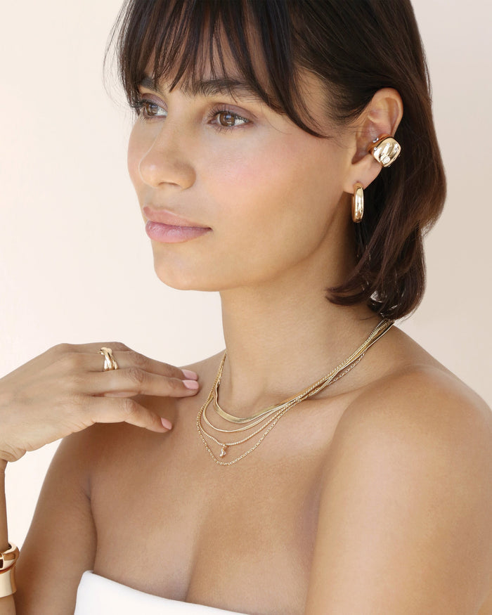 Scattered Crystal Chunky Ear Cuff