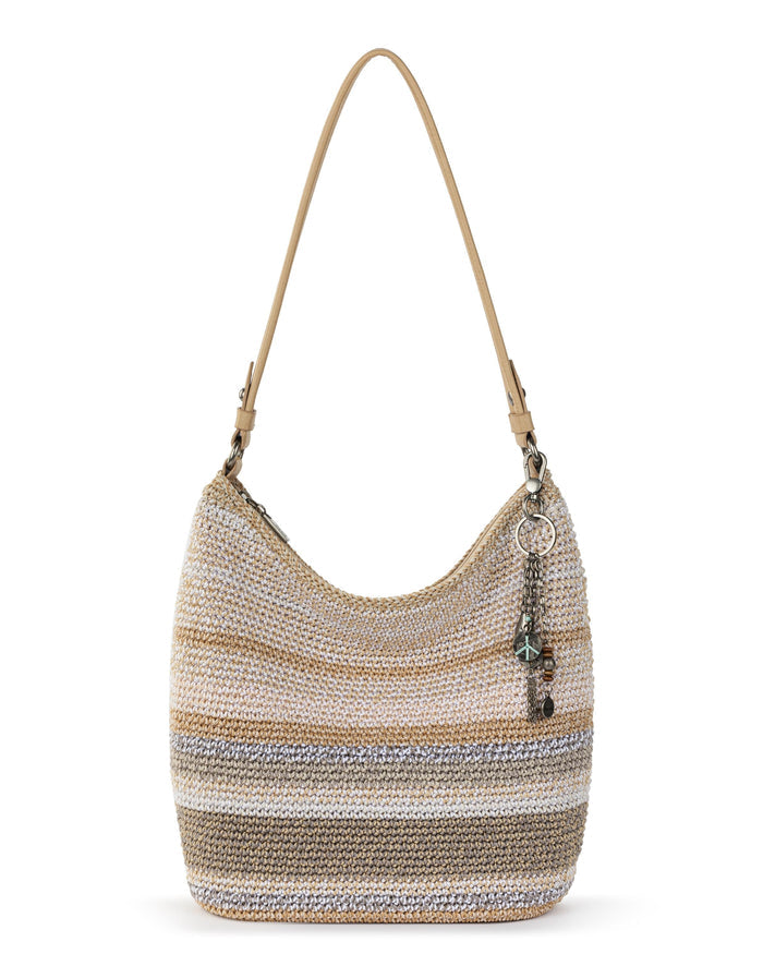 Sequoia Hobo - Hand Crochet - Sand Stripe