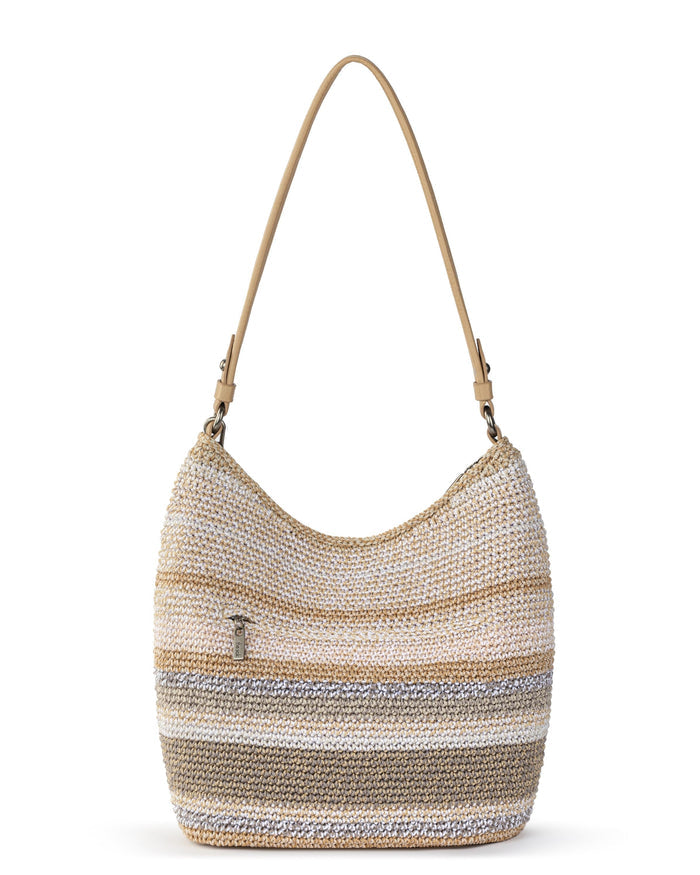 Sequoia Hobo - Hand Crochet - Sand Stripe