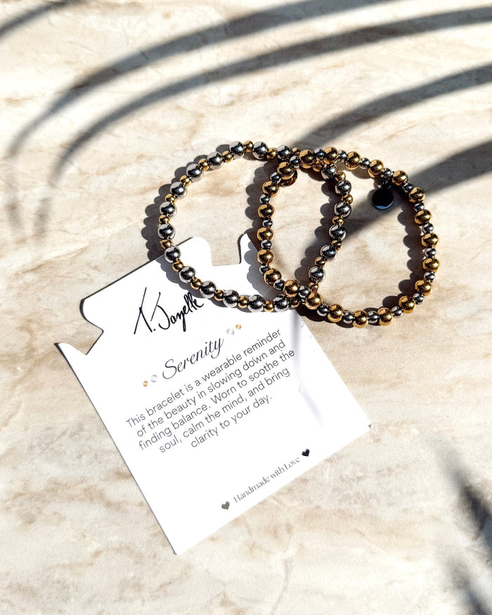 Serenity Collection- Gold Gemstone Bracelet
