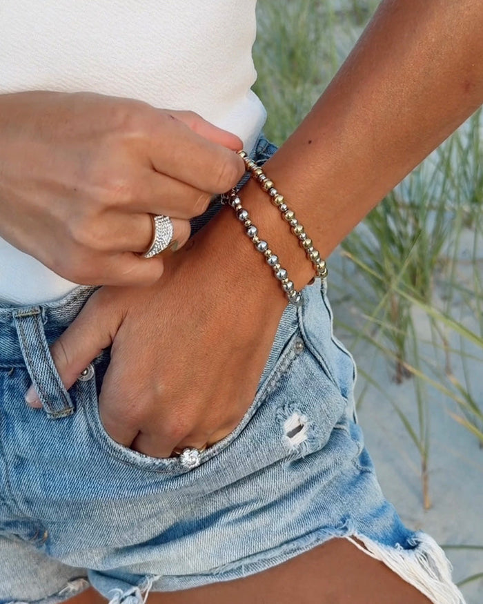 Serenity Collection- Stainless Steel Gemstone Bracelet