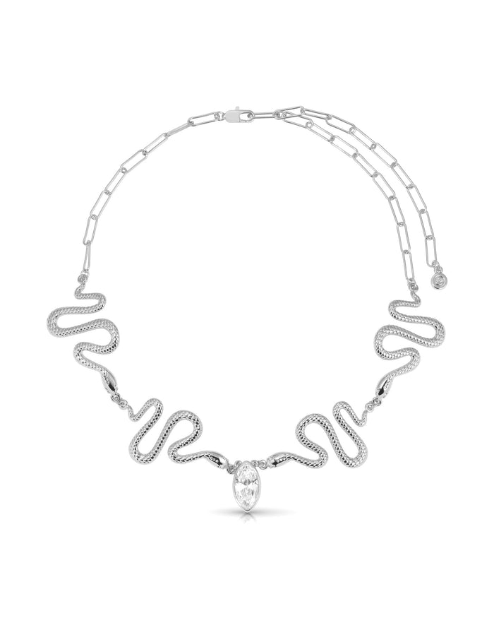 Clear Crystal with Silver Plating / One Size