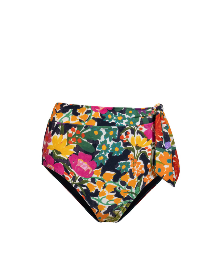 Side Tie High Waist Bottom In Gardenia