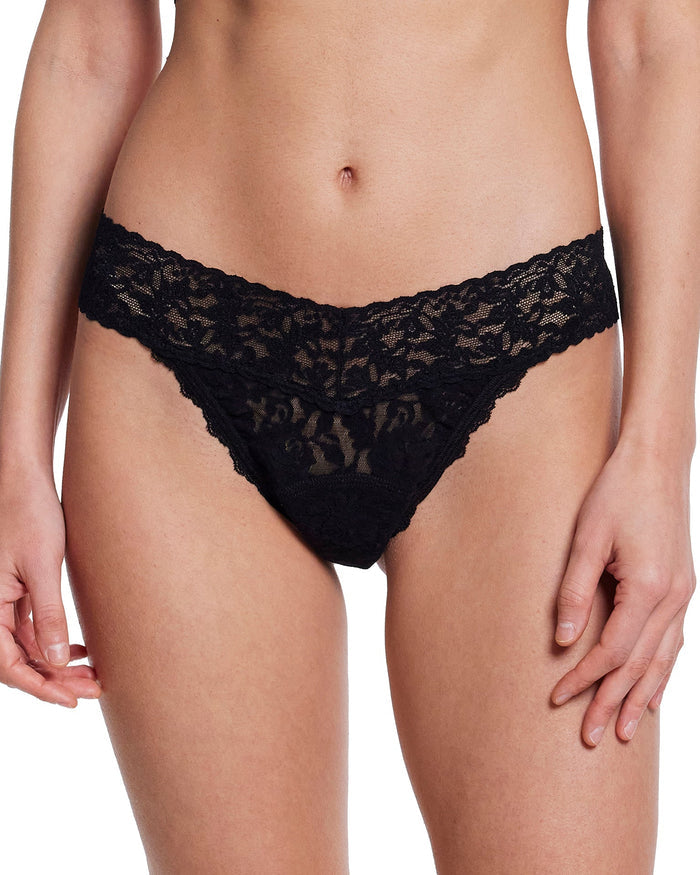 Signature Lace® Leakproof Thong Black