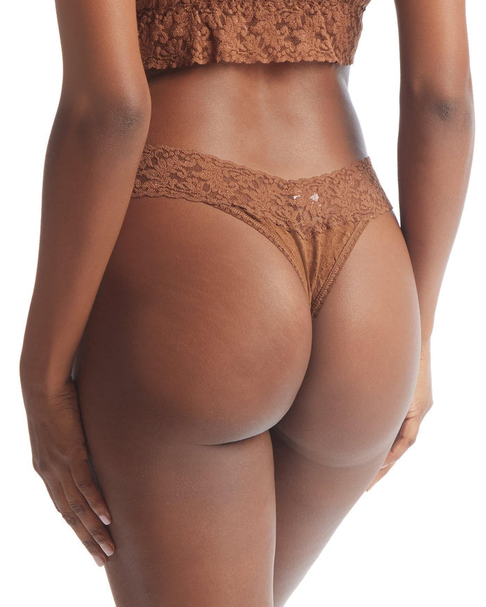 Signature Lace Original Rise Thong Macchiato Brown