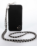 Silver Black Crossbody Phone Chain
