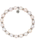 Silver Empowered Elegance Collection- Pearl Gemstone Bracelet