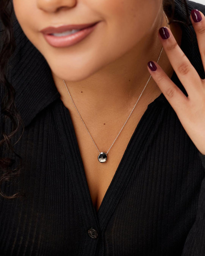 Silver Pendant Necklace - Pebble Mini Silver