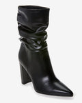 Slouchy Block Heel Boot Black