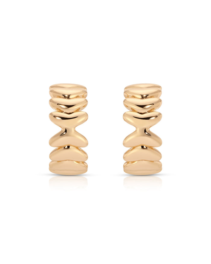 Small Metal Moderna Hoops