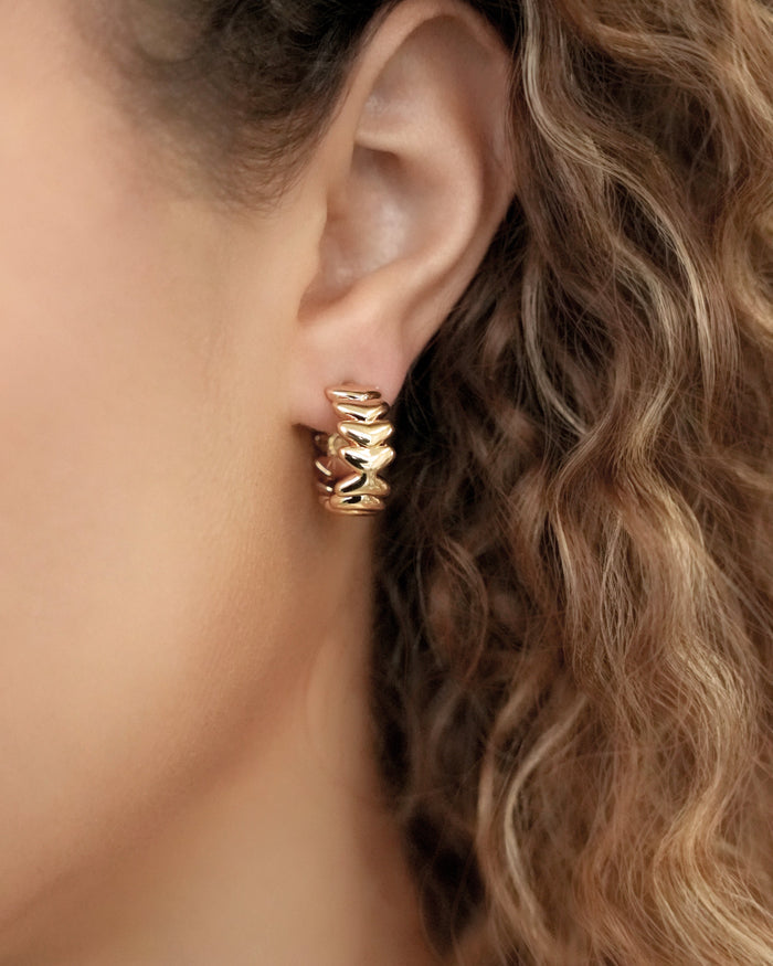 Small Metal Moderna Hoops
