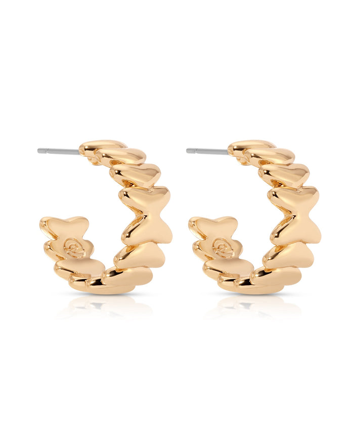 Small Metal Moderna Hoops