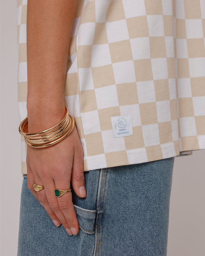 Smurf Check Oversized Tee