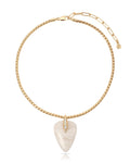 Solstice Pendant Choker in Bone