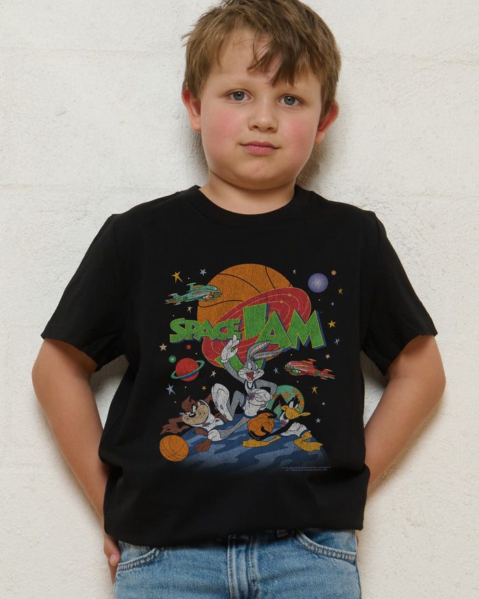 Space Jam Black Kids T-Shirt