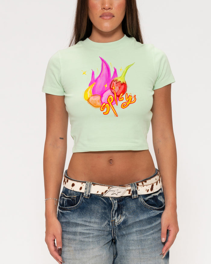 Spicy Green Baby Tee