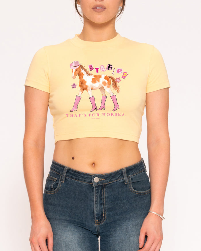 Stable? That's For Horses Yellow Baby Tee