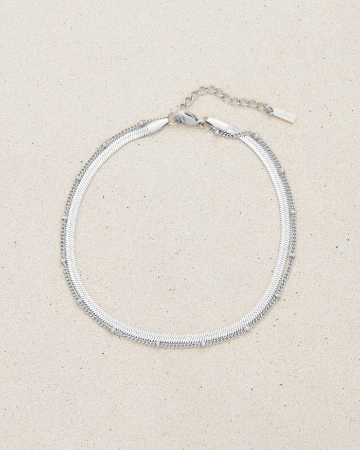 STEFANIE ANKLET SILVER