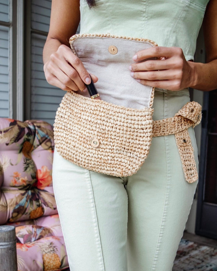 Straw Belt Bag