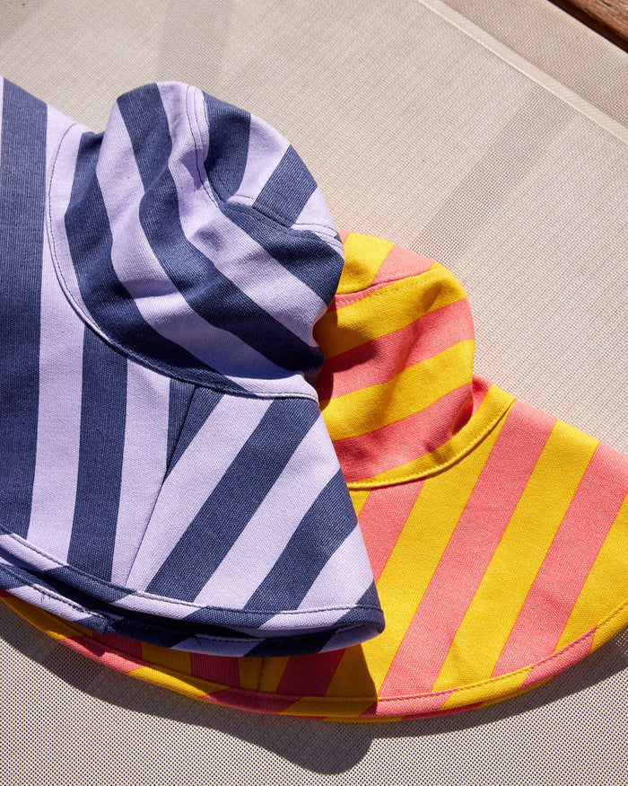 Striped Canvas Sunhat