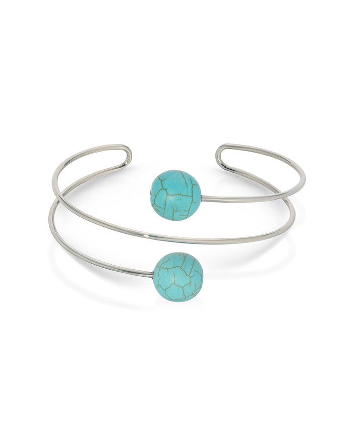 Turquoise with Silver Plating / One Size
