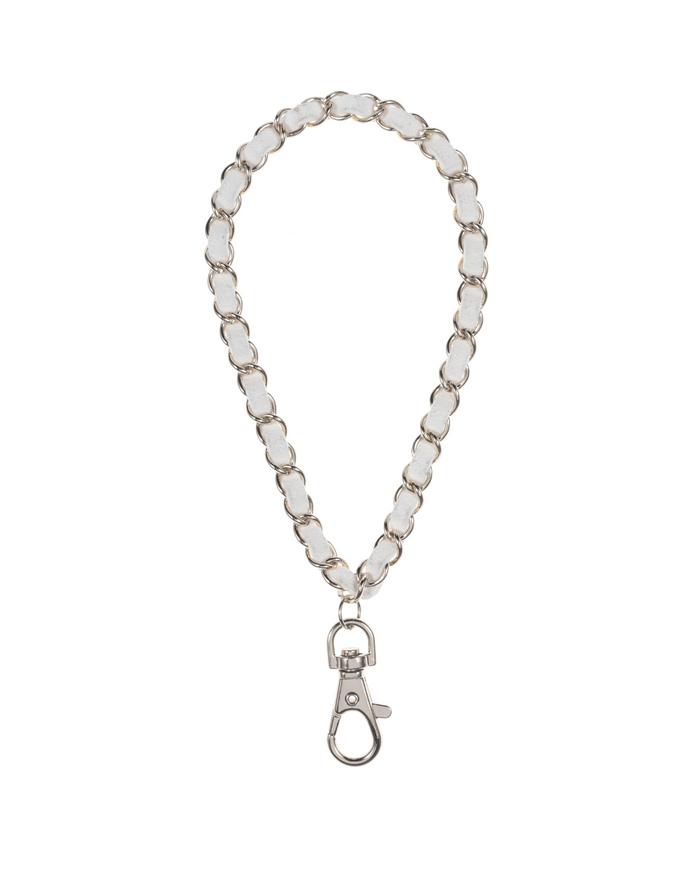 Summer White Silver Phone Wristlet