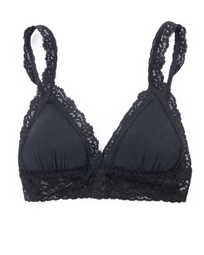 Supima® Cotton Padded Bralette Black