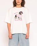 Support Your Local Wiener White Boxy Crop Tee