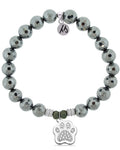 Terahertz Gemstone Bracelet with Paw CZ Sterling Silver Charm