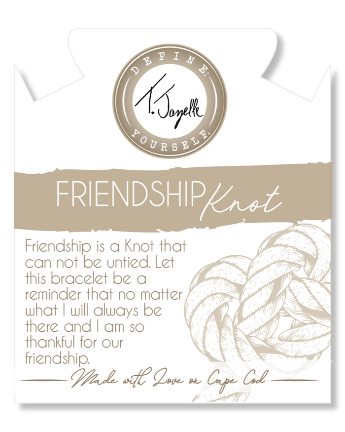 The Cape Bracelet- Pearl with Friendship Knot Silver Ball