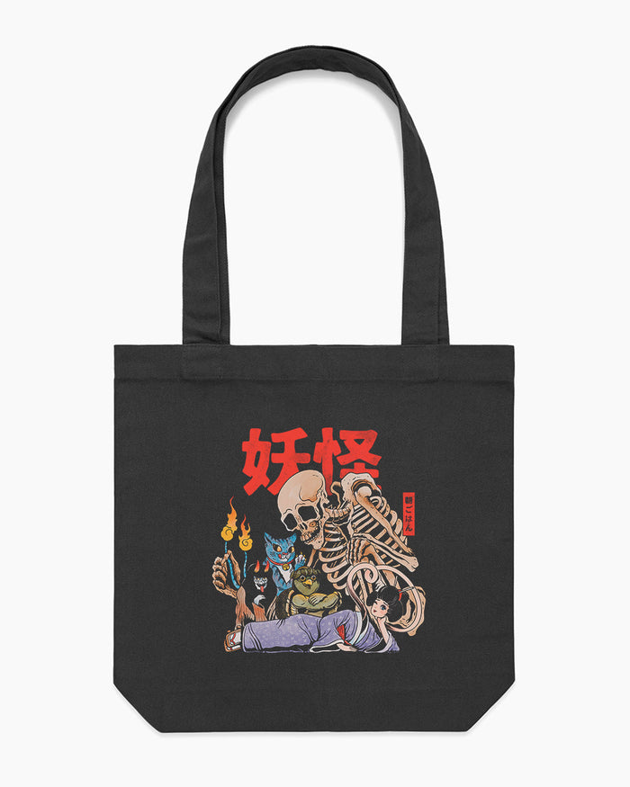 The Yokai Club Tote Bag Australia Online #colour_black