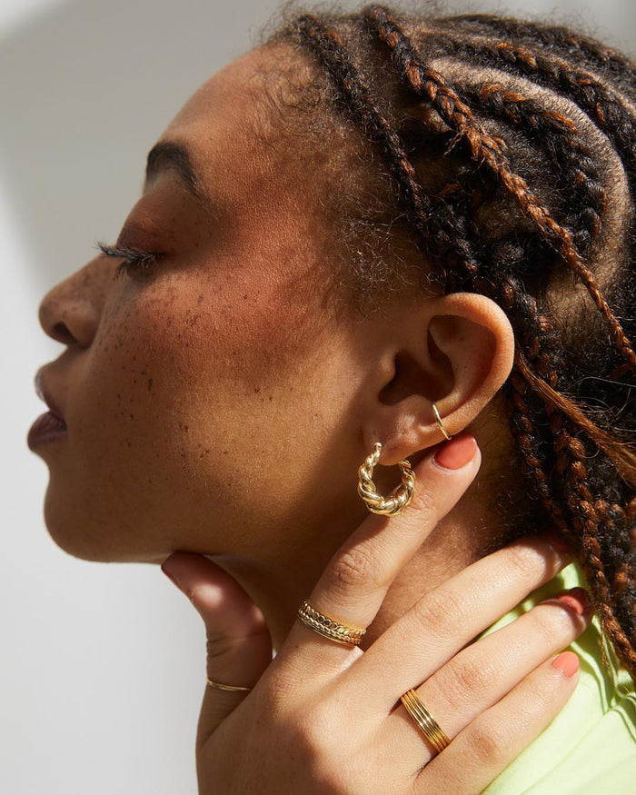 Twisted Hoop Earrings - Paris
