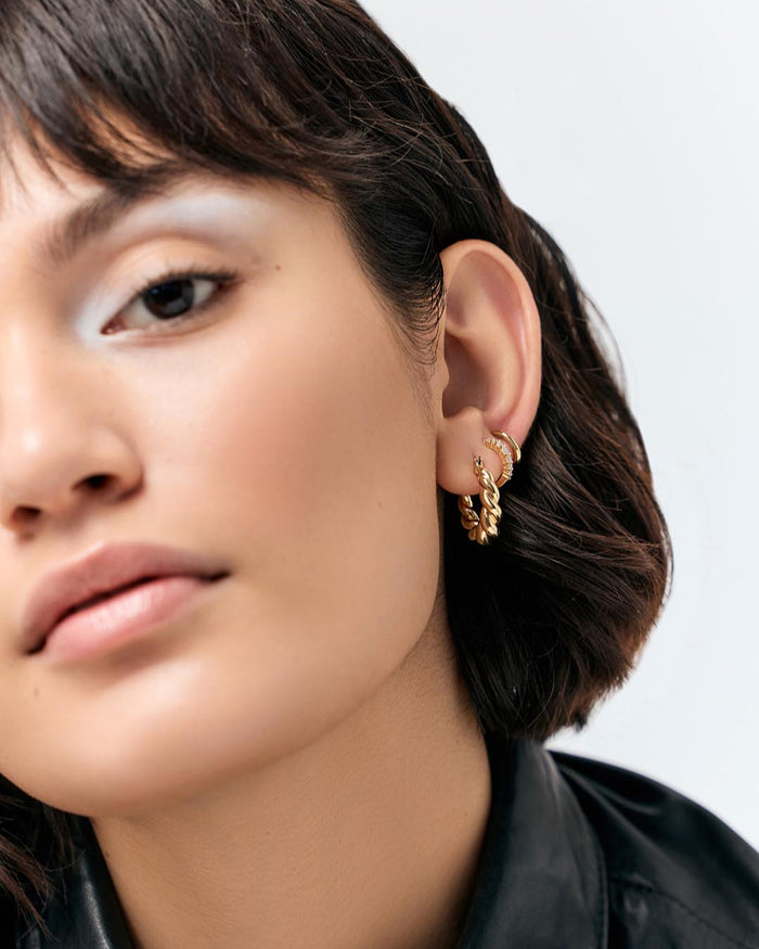 Twisted Hoop Earrings - Paris