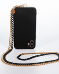 Two Tone Black N' Gold Crossbody Phone Chain