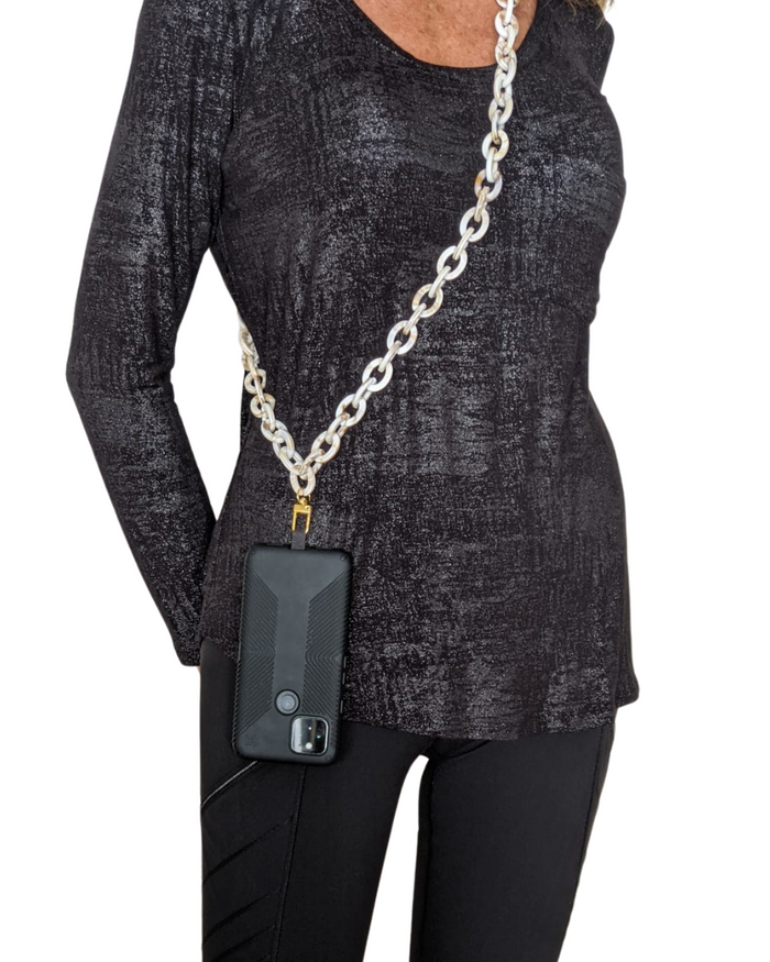Vanilla Latte Crossbody Phone Chain