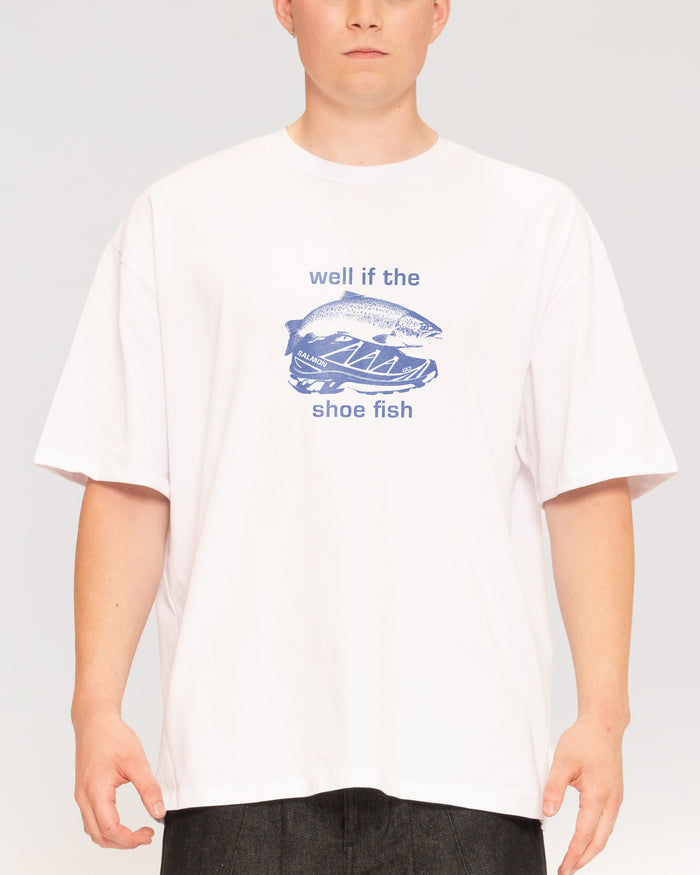 Well if the Shoe Fish White Oversized Tee