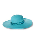 Wide Brim Gem Hat Turquoise