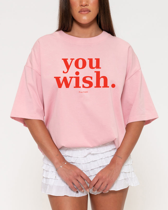 You Wish Pink Boxy Crop Tee