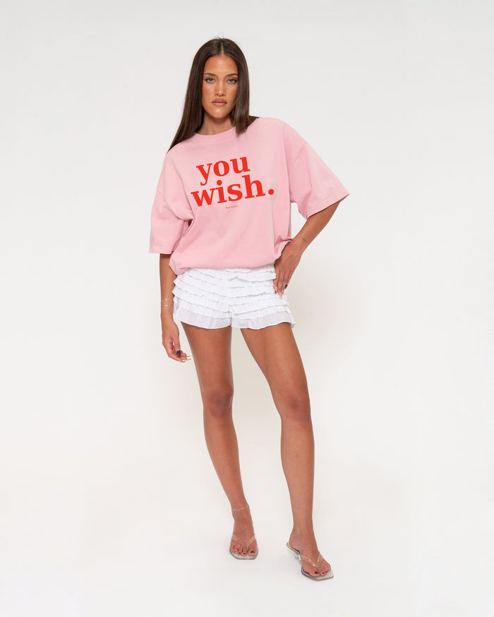 You Wish Pink Boxy Crop Tee